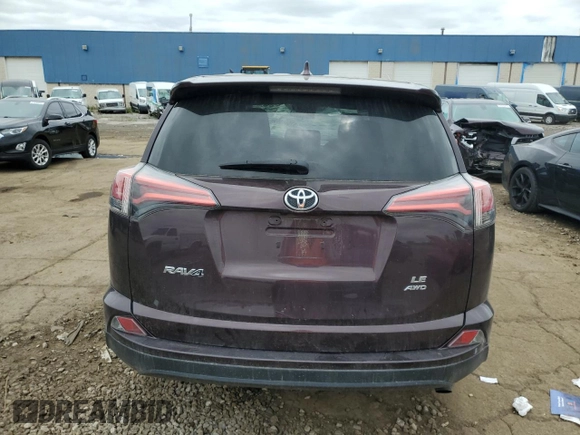 2018 Toyota RAV4 LE with VIN 2T3BFREV0JW773614, listed as a Copart auction lot 57568865 with 76,429 mi miles and Clean title. Bid and sale history available at DreamBid. Image 6.