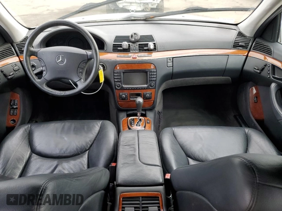 2003 Mercedes-Benz S-Class 4.3L with VIN WDBNG70JX3A334410, listed as a Copart auction lot 77460264 with 0 mi miles and Salvage Title. Bid and sale history available at carsss.com. Image 8.