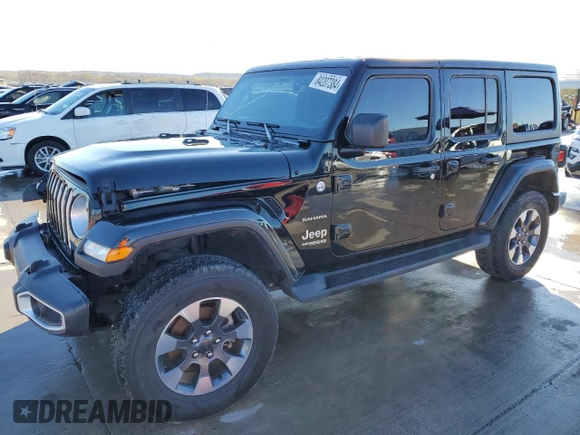 2022 Jeep Wrangler Unlimited Sahara with VIN 1C4HJXEN5NW145438, listed as a Copart auction lot 84207384 with 38,964 mi miles and Non repairable. Bid and sale history available at DreamBid. Image 1.