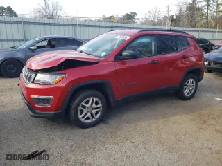 2018 Jeep Compass Sport with VIN 3C4NJDAB2JT111907, listed as a Copart auction lot 47566995 with 87,516 mi miles and Salvage Title. Bid and sale history available at carsss.com. Image 1.