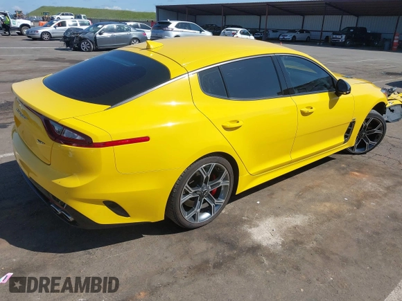 2018 Kia Stinger GT with VIN KNAE35LC4J6020344, listed as a IAAI auction lot 41946071 with 27,746 mi miles. Bid and sale history available at carsss.com. Image 4.