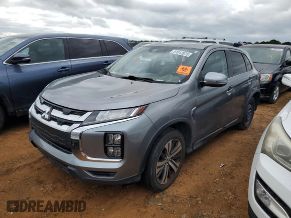 2020 Mitsubishi Outlander Sport ES 2.0 with VIN JA4AR3AU1LU018415, listed as a Copart auction lot 51012875 with 104,569 mi miles and Clean Title. Bid and sale history available at carsss.com. Image 1.