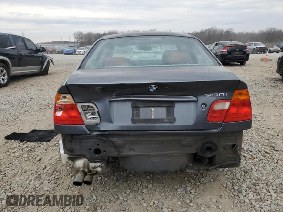 2001 BMW 3 Series 330i with VIN WBAAV53401FT01378, listed as a Copart auction lot 47212715 with 185,463 mi miles and Salvage Title. Bid and sale history available at carsss.com. Image 6.