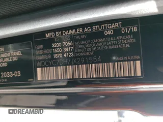 2018 Mercedes-Benz G-Class AMG G 63 with VIN WDCYC7DH7JX291554, listed as a Copart auction lot 39203383 with 42,458 mi miles. Bid and sale history available at carsss.com. Image 14.
