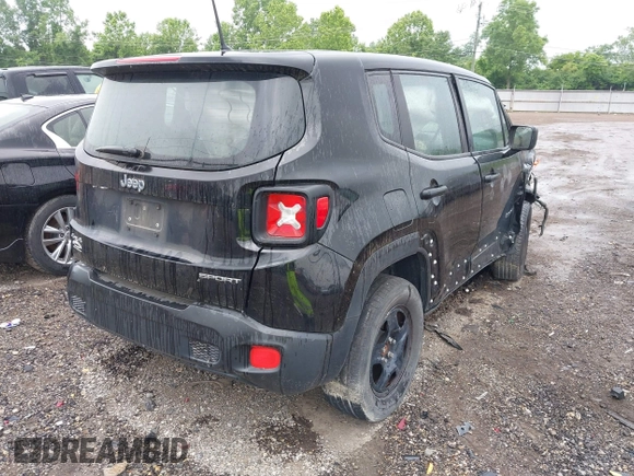2017 Jeep Renegade Sport z VIN ZACCJBAB9HPF85169, wystawiony jako IAAI lot #42436578 z przebiegiem Nie podano mil oraz . Historia ofert i sprzedaży dostępna na DreamBid. Obrazek 4.