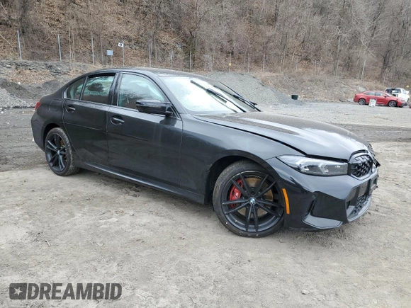 2024 BMW 3 Series M340i xDrive with VIN 3MW49FF05R8E49305, listed as a Copart auction lot 50401325 with 0 mi miles and Salvage Title. Bid and sale history available at carsss.com. Image 4.