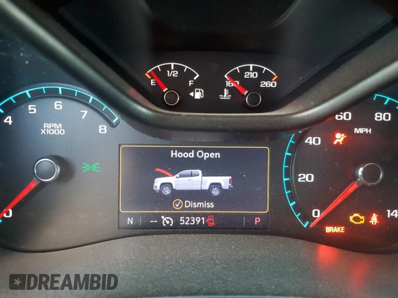 2021 Chevrolet Colorado 4WD Z71 with VIN 1GCGTDEN4M1231114, listed as a Copart auction lot 72928774 with 52,391 mi miles and Salvage Title. Bid and sale history available at carsss.com. Image 9.