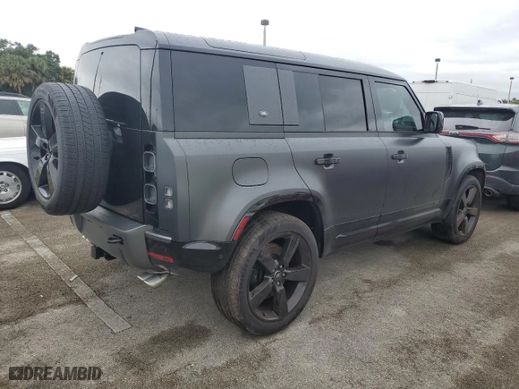 2024 Land Rover Defender Carpathian Edition with VIN SALEWEEE4R2330773, listed as a Copart auction lot 74371784 with 3,377 mi miles and Salvage Title. Bid and sale history available at carsss.com. Image 3.
