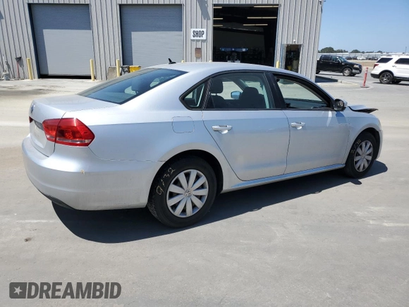 2013 Volkswagen Passat S with VIN 1VWAP7A38DC001836, listed as a Copart auction lot 61879375 with 82,841 mi miles and Salvage title. Bid and sale history available at DreamBid. Image 3.