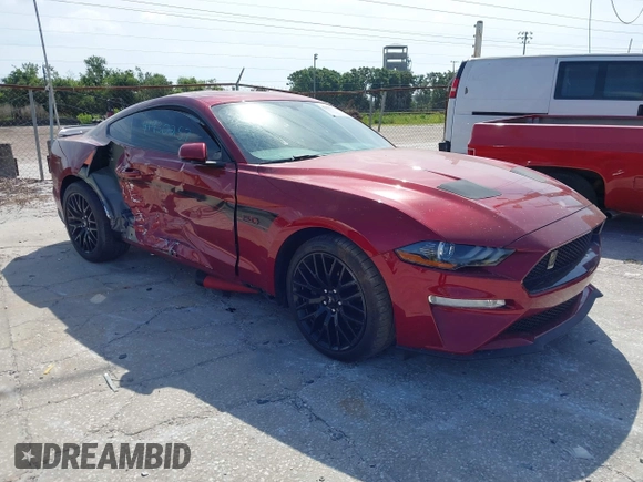 2018 Ford Mustang GT with VIN 1FA6P8CF1J5111574, listed as a IAAI auction lot 42093354 with 31,915 mi miles. Bid and sale history available at carsss.com. Image 1.