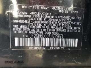 2010 Subaru Forester X Limited with VIN JF2SH6DC0AH729631, listed as a Copart auction lot 50787385 with 127,186 mi miles and Salvage Title. Bid and sale history available at DreamBid. Image 16.