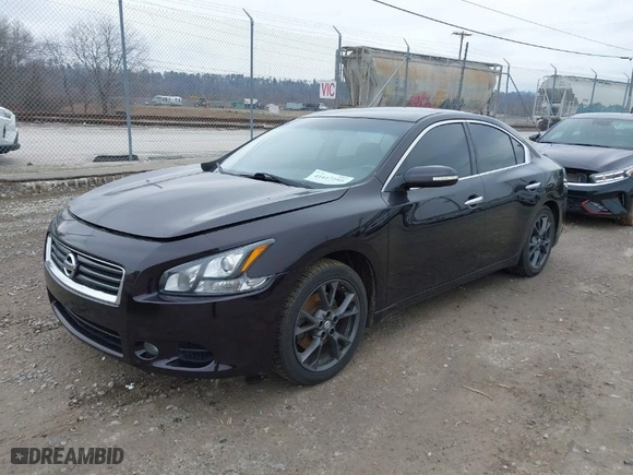 2014 Nissan Maxima 3.5 SV with VIN 1N4AA5AP2EC456040, listed as a IAAI auction lot 41617295 with 220,033 mi miles. Bid and sale history available at carsss.com. Image 2.