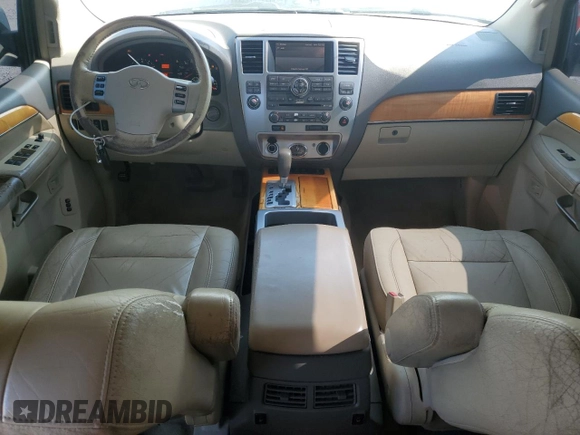 2010 Infiniti QX56 with VIN 5N3ZA0NF3AN904787, listed as a Copart auction lot 55149195 with 227,730 mi miles and Salvage title. Bid and sale history available at DreamBid. Image 8.