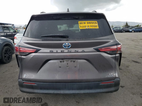 2021 Toyota Sienna LE with VIN 5TDBRKEC3MS004866, listed as a Copart auction lot 48239265 with 77,356 mi miles and Salvage Title. Bid and sale history available at carsss.com. Image 6.