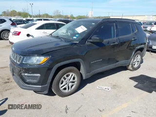2018 Jeep Compass Sport with VIN 3C4NJCABXJT214907, listed as a IAAI auction lot 41814215 with 96,111 mi miles and . Bid and sale history available at DreamBid. Image 17.
