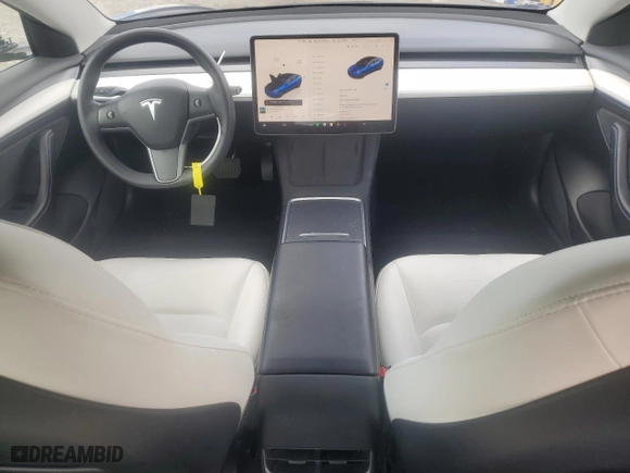 2022 Tesla Model 3 with VIN 5YJ3E1EA4NF248458, listed as a Copart auction lot 46915715 with 23,317 mi miles and Salvage Title. Bid and sale history available at carsss.com. Image 8.