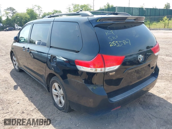 2011 Toyota Sienna LE AAS with VIN 5TDKK3DC1BS107728, listed as a IAAI auction lot 42454579 with Not provided miles and . Bid and sale history available at DreamBid. Image 3.