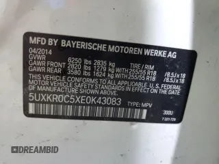 2014 BMW X5 xDrive35i z VIN 5UXKR0C5XE0K43083, wystawiony jako Copart lot #59182445 z przebiegiem 163 171 mil mil oraz Szkoda całkowita • Salvage title. Historia ofert i sprzedaży dostępna na DreamBid. Obrazek 14.