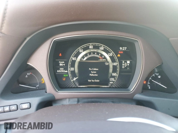 2018 Lexus LS 500 with VIN JTHC51FF9J5004745, listed as a Copart auction lot 62578845 with 63,292 mi miles and Salvage title. Bid and sale history available at DreamBid. Image 9.
