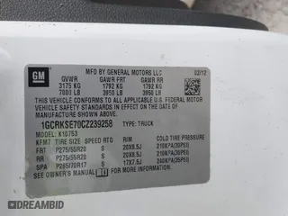 2012 Chevrolet Silverado 1500 LT with VIN 1GCRKSE70CZ239258, listed as a IAAI auction lot 41160222 with 143,082 mi miles. Bid and sale history available at carsss.com. Image 9.