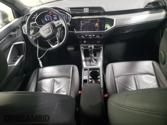 2020 Audi Q3 S line Premium with VIN WA1DECF33L1028387, listed as a Copart auction lot 46089625 with 49,297 mi miles and Salvage Title. Bid and sale history available at carsss.com. Image 8.