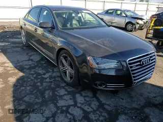 2012 Audi A8 with VIN WAURVAFD8CN004536, listed as a Copart auction lot 45173125 with 143,000 mi miles and Salvage title. Bid and sale history available at DreamBid. Image 11.