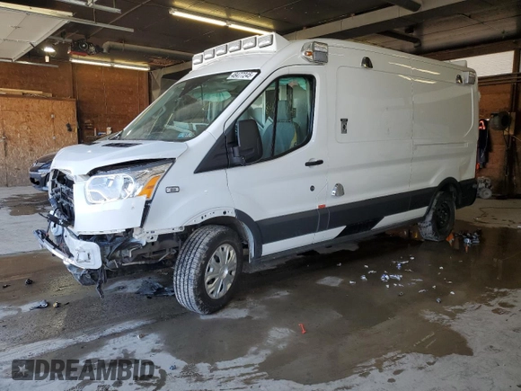 2018 Ford Transit with VIN 1FDYR2CM0JKA75589, listed as a Copart auction lot 48477245 with 65,267 mi miles and Salvage Title. Bid and sale history available at DreamBid. Image 1.