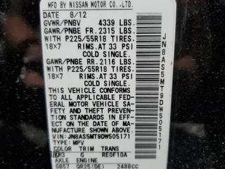2013 Nissan Rogue S with VIN JN8AS5MT9DW505171, listed as a Copart auction lot 53270255 with 118,786 mi miles and Salvage Title. Bid and sale history available at carsss.com. Image 13.