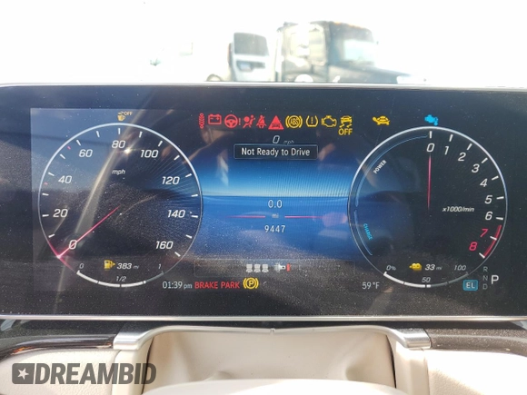 2024 Mercedes-Benz S 580e with VIN W1K6G6KB0RA259964, listed as a Copart auction lot 82029224 with 9,447 mi miles and Salvage Title. Bid and sale history available at DreamBid. Image 9.