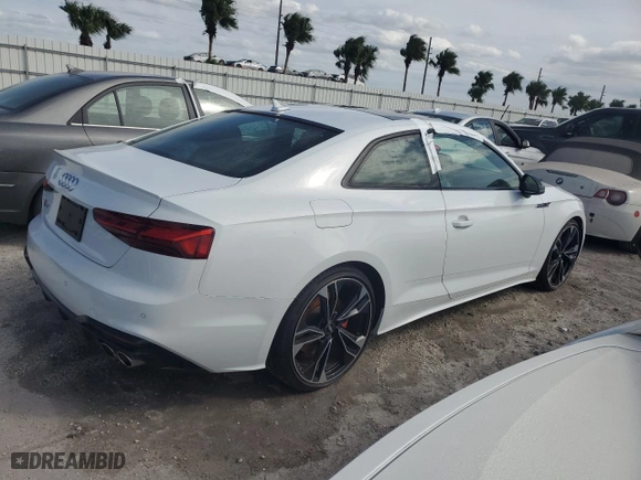 2020 Audi S5 Coupe Premium Plus with VIN WAUP4AF58LA001744, listed as a Copart auction lot 74811484 with 0 mi miles and Non Repairable. Bid and sale history available at carsss.com. Image 3.