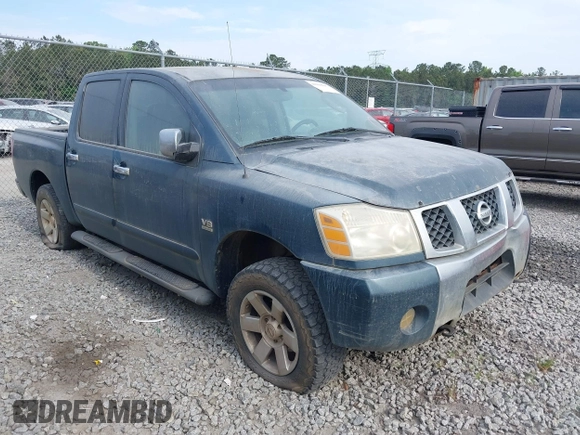 2004 Nissan Titan LE with VIN 1N6AA07B64N503241, listed as a IAAI auction lot 41938647 with 1 mi miles. Bid and sale history available at carsss.com. Image 1.