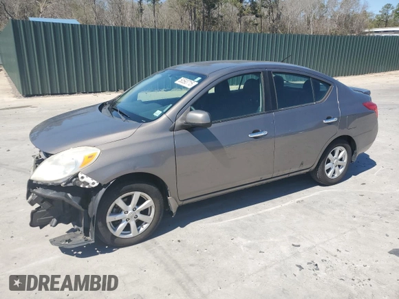 2014 Nissan Versa SV with VIN 3N1CN7AP5EL870097, listed as a Copart auction lot 50593715 with 161,632 mi miles and Salvage Title. Bid and sale history available at carsss.com. Image 1.