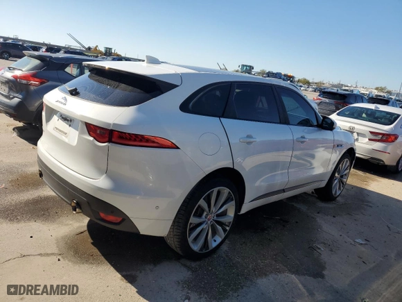 2017 Jaguar F-PACE 35t R-Sport with VIN SADCL2BVXHA076909, listed as a Copart auction lot 49090205 with 128,013 mi miles and Salvage Title. Bid and sale history available at carsss.com. Image 3.