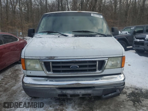 2005 Ford Econoline Passenger XL with VIN 1FBNE31L85HB47326, listed as a Copart auction lot 88312785 with Not Provided miles and Salvage Title. Bid and sale history available at carsss.com. Image 5.