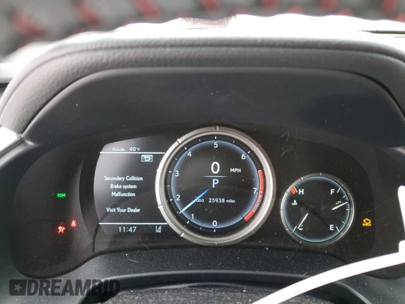 2022 Lexus RX 350 F Sport with VIN 2T2YZMDA5NC355905, listed as a Copart auction lot 44953705 with 25,938 mi miles and Salvage title. Bid and sale history available at DreamBid. Image 9.