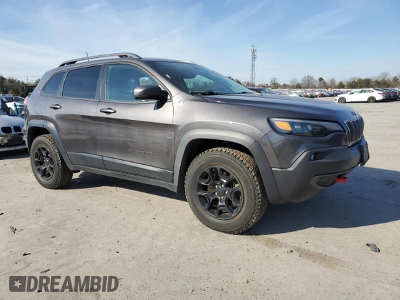 2019 Jeep Cherokee Trailhawk Elite with VIN 1C4PJMBX9KD107539, listed as a Copart auction lot 46631515 with 75,698 mi miles and Salvage Title. Bid and sale history available at carsss.com. Image 4.