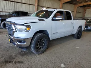 2021 Ram 1500 Lone Star z VIN 1C6RREBT1MN801599, wystawiony jako Copart lot #84766834 z przebiegiem 60 498 mil mil oraz Szkoda całkowita • Salvage title. Historia ofert i sprzedaży dostępna na DreamBid. Obrazek 1.