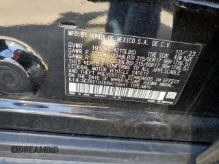 2024 Honda HR-V LX with VIN 3CZRZ1H39RM726641, listed as a Copart auction lot 48753595 with 12,982 mi miles and Salvage title. Bid and sale history available at DreamBid. Image 12.