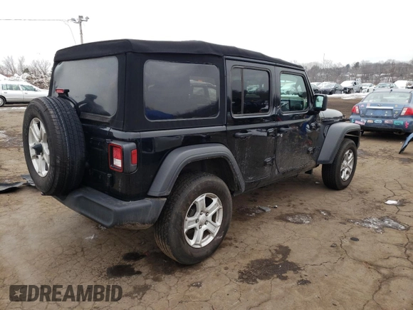 2022 Jeep Wrangler Unlimited Sport S with VIN 1C4HJXDGXNW242038, listed as a Copart auction lot 44771015 with 40,582 mi miles and Salvage Title. Bid and sale history available at DreamBid. Image 3.