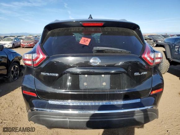 2017 Nissan Murano SL with VIN 5N1AZ2MH8HN124713, listed as a Copart auction lot 72753144 with 109,164 mi miles and Salvage Title. Bid and sale history available at carsss.com. Image 6.