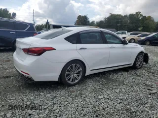 2018 Genesis G80 3.8L with VIN KMHGN4JE4JU238537, listed as a Copart auction lot 73044464 with 45,239 mi miles and Salvage Title. Bid and sale history available at carsss.com. Image 3.