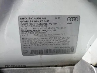 2021 Audi Q5 Premium with VIN WA1AAAFY9M2021339, listed as a Copart auction lot 73805684 with Not provided miles and Salvage title. Bid and sale history available at DreamBid. Image 15.