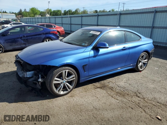 2014 BMW 4 Series 435i xDrive with VIN WBA3R5C57EF785125, listed as a Copart auction lot 55049605 with 59,626 mi miles and Salvage title. Bid and sale history available at DreamBid. Image 1.