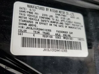 2017 Nissan Rogue SV with VIN JN1BJ1CR2HW110355, listed as a Copart auction lot 56955865 with 115,554 mi miles and Salvage title. Bid and sale history available at DreamBid. Image 13.