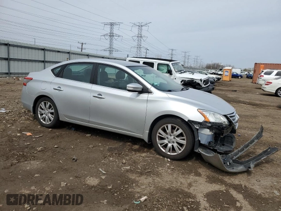 2015 Nissan Sentra SL with VIN 3N1AB7AP6FY220750, listed as a Copart auction lot 51371865 with 104,821 mi miles and Salvage Title. Bid and sale history available at DreamBid. Image 4.