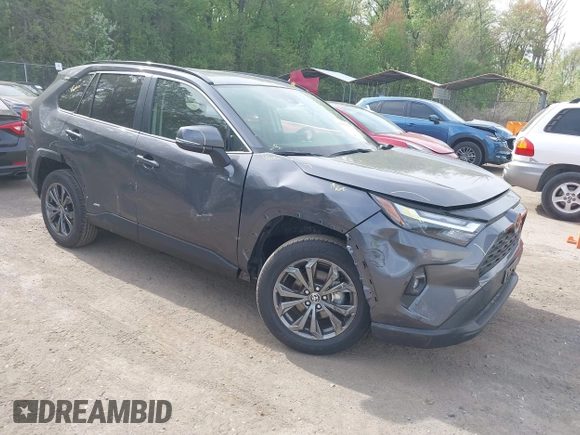 2025 Toyota RAV4 Hybrid XLE Premium with VIN JTMB6RFV5SD154617, listed as a IAAI auction lot 42066826 with 2,410 mi miles and . Bid and sale history available at DreamBid. Image 1.