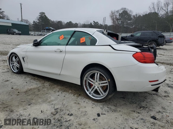 2015 BMW 4 Series 435i with VIN WBA3T3C52F5A40489, listed as a Copart auction lot 44708575 with Not Provided miles and Salvage Title. Bid and sale history available at carsss.com. Image 2.