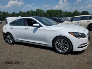 2017 Genesis G80 3.8L with VIN KMHGN4JE6HU180487, listed as a Copart auction lot 61892375 with 150,397 mi miles and Salvage title. Bid and sale history available at DreamBid. Image 4.