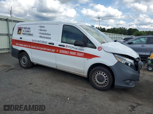 2020 Mercedes-Benz Metris Cargo with VIN WD3PG2EA4L3658585, listed as a Copart auction lot 64163654 with 53,643 mi miles and Salvage Title. Bid and sale history available at carsss.com. Image 4.