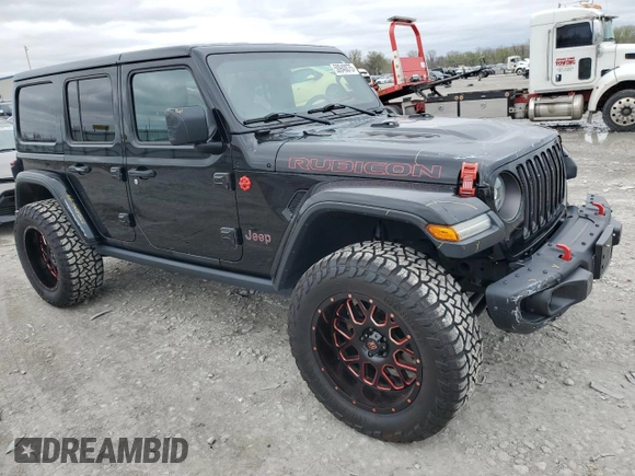 2018 Jeep Wrangler Unlimited Rubicon with VIN 1C4HJXFG4JW266438, listed as a Copart auction lot 50940075 with 75,175 mi miles and Salvage title. Bid and sale history available at DreamBid. Image 4.